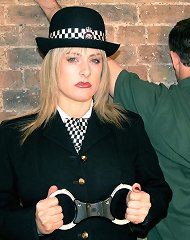 Uniformed Mistress Birch takes care of the insubordinate worm