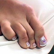 Blonde get cumbath on sexy barefeet after hard fucking